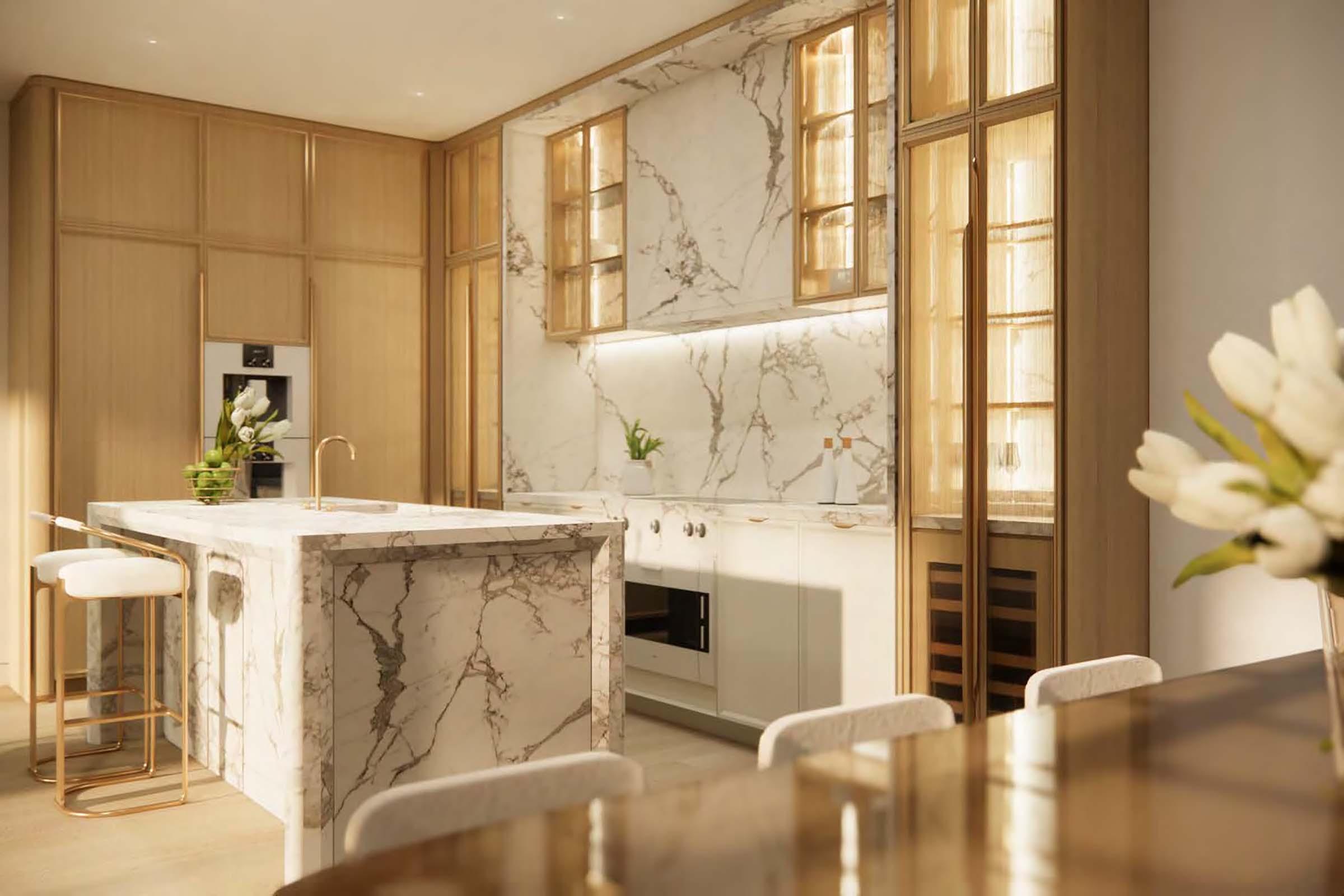 Rendering of The Ritz-Carlton Residences South Beach Kitchen Appliance Suite