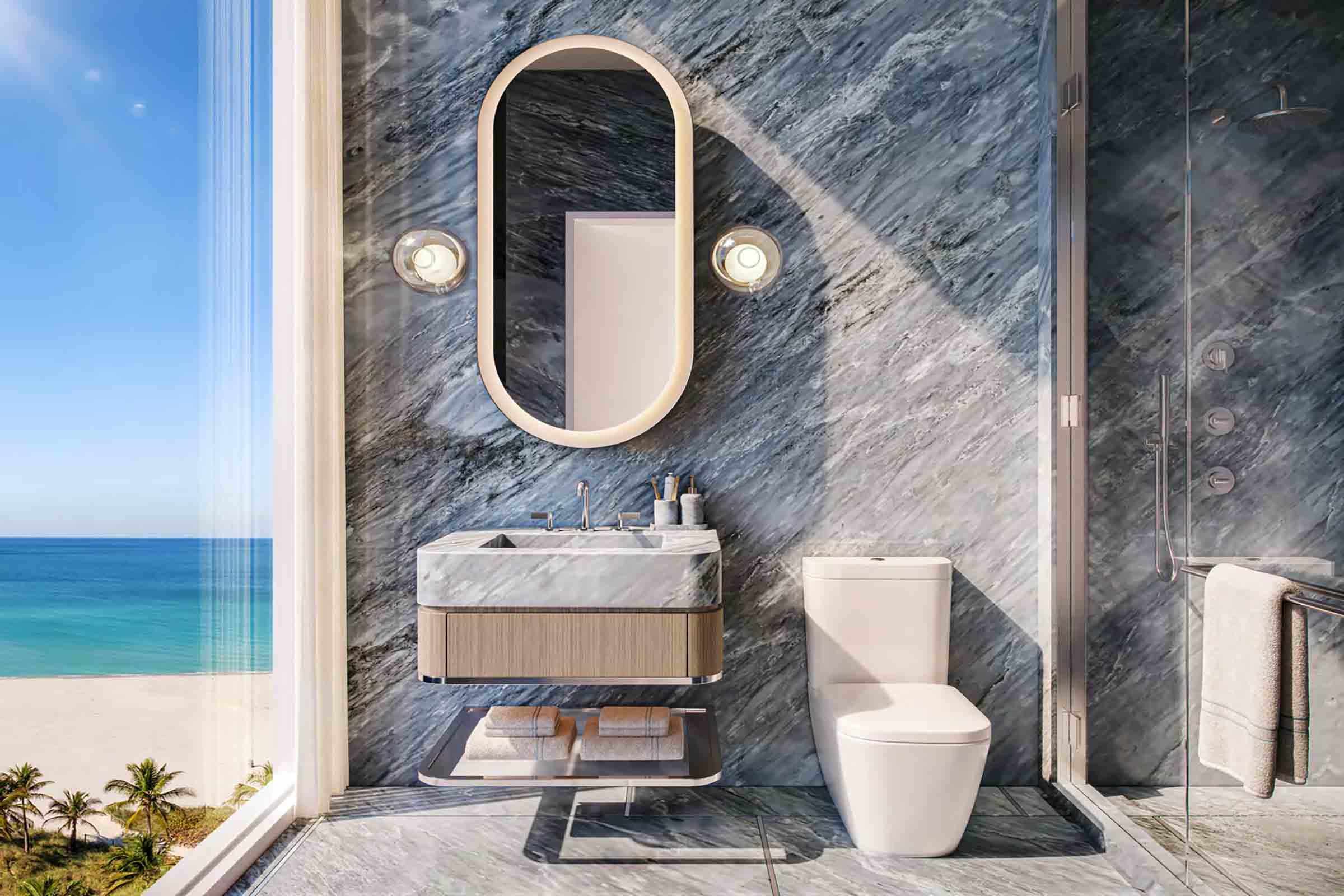 Rendering of The Ritz-Carlton South Beach Guest Bath